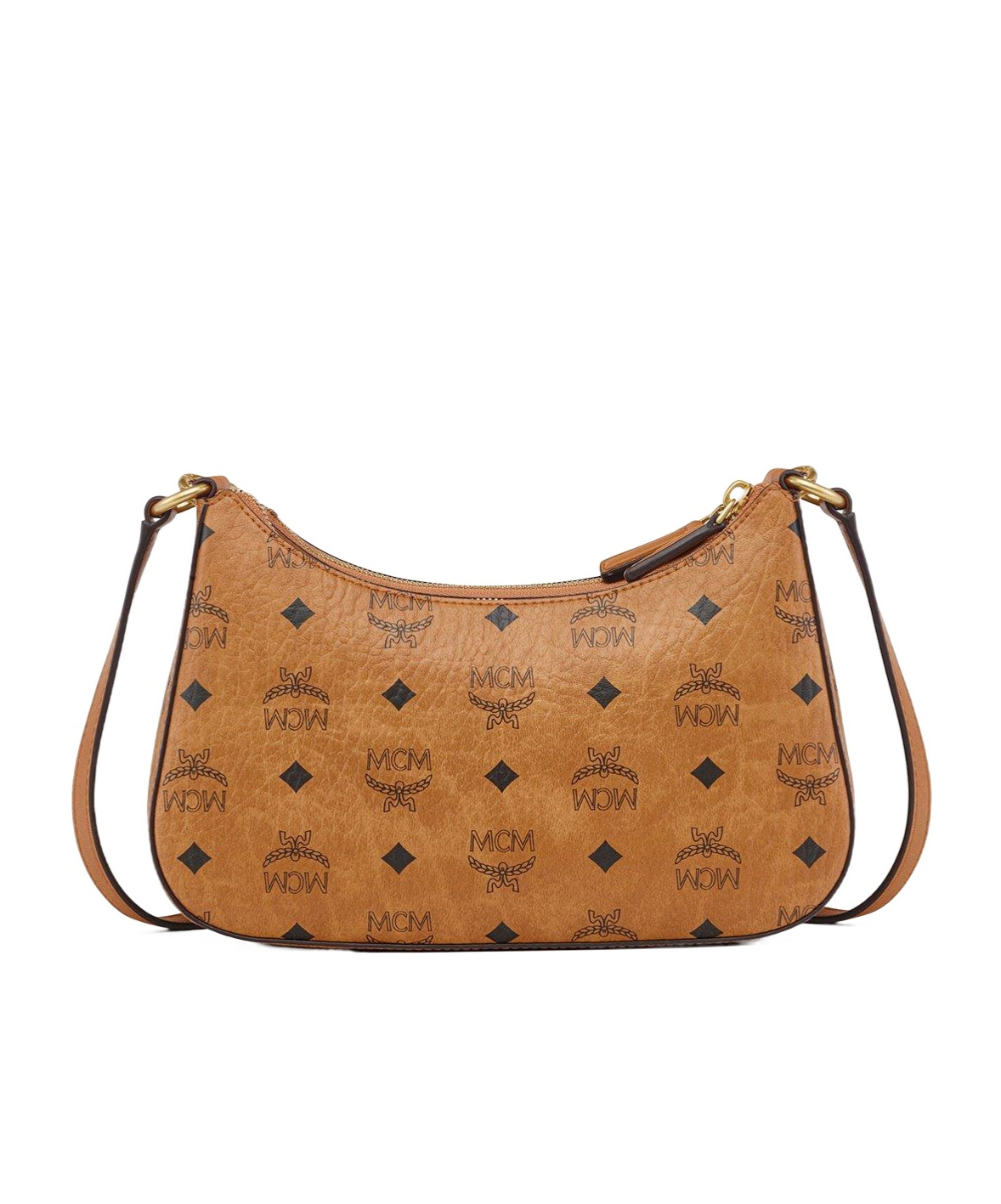 Mcm Visetos Shoulder Bag In Brown