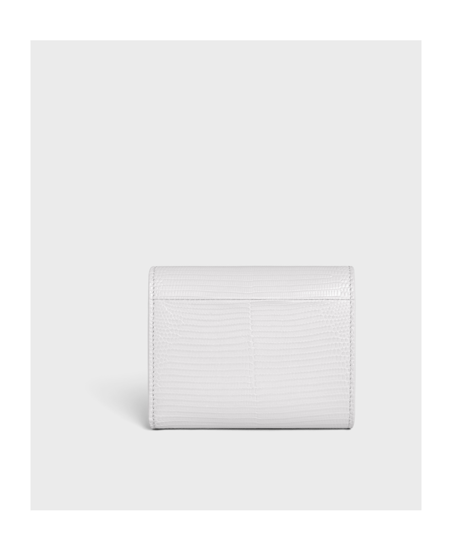Celine Triomphe Small Flip Wallet In Cloud Gray
