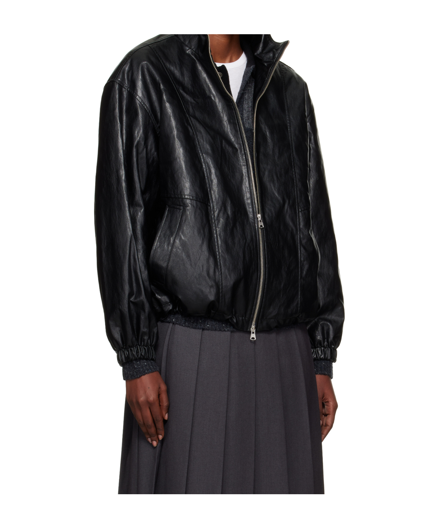 Dunst Zippered Long-sleeved Cotton Jacket In Black
