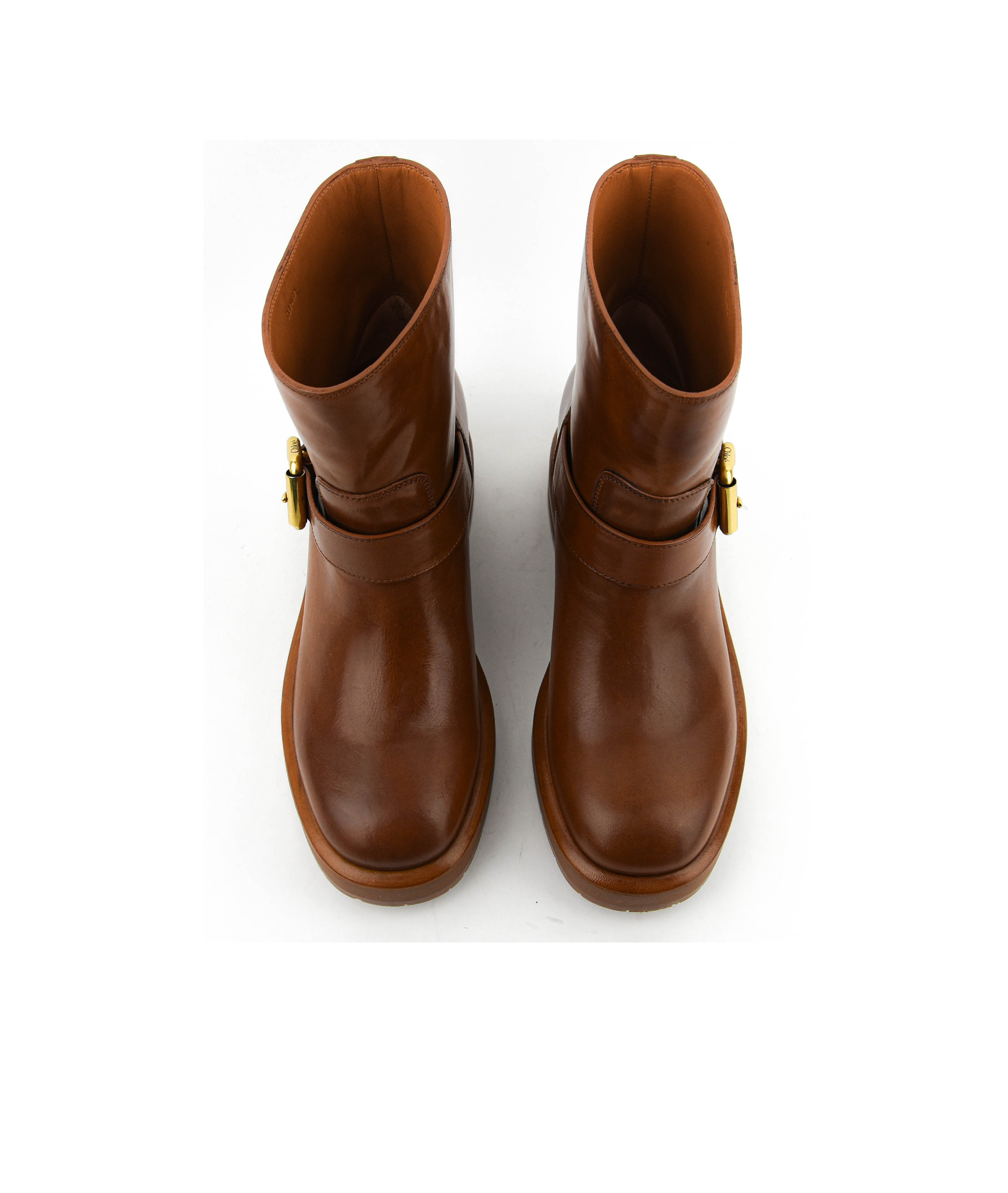 Chloé Coddington Leather Ankle Boots In Brown