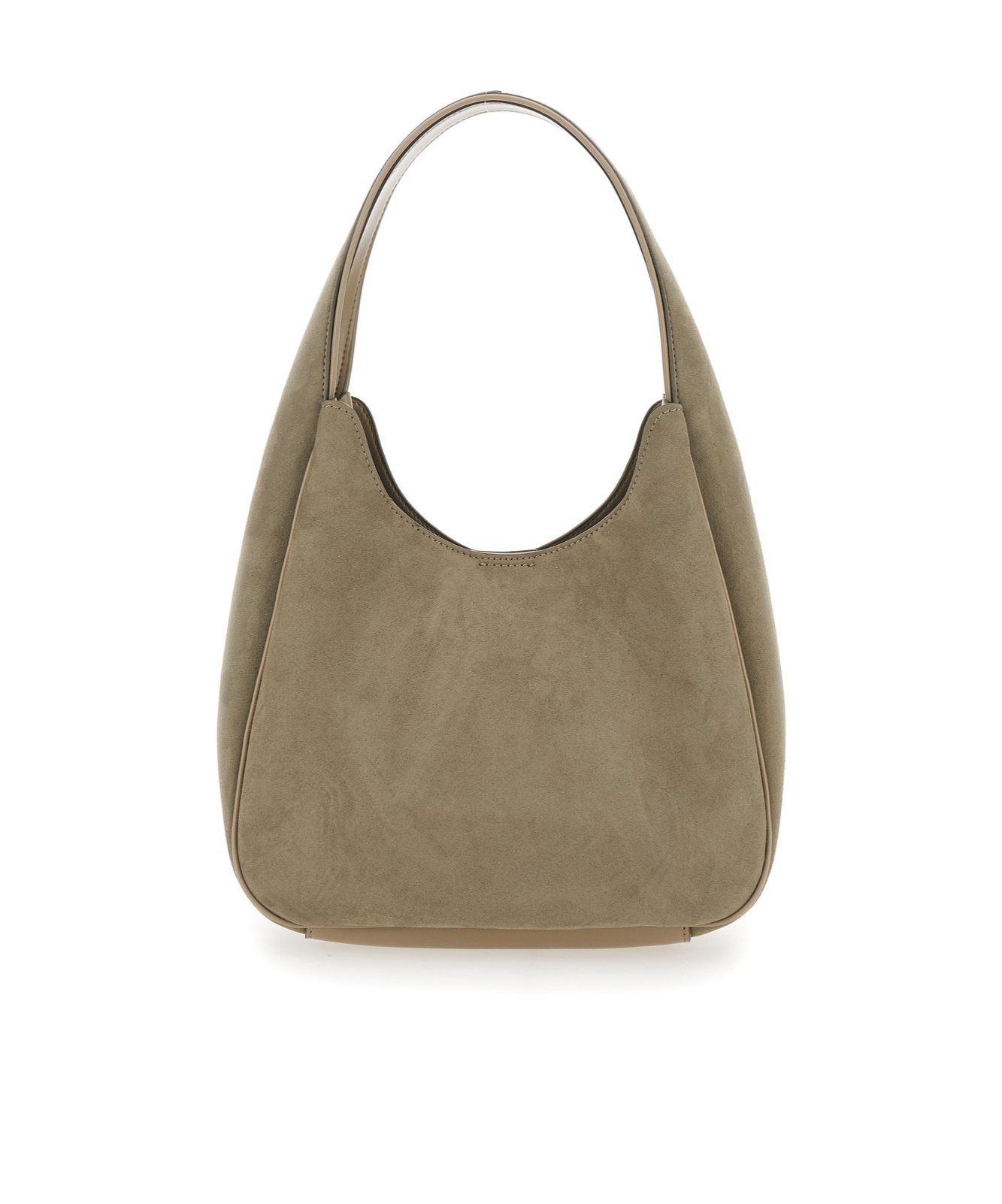 Stella Mccartney Logo Small Hobo Bag Alter Suede W/piping Details