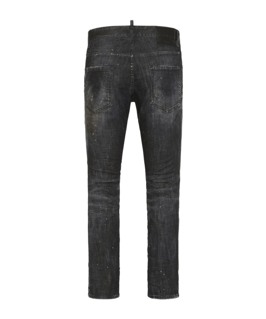 Dsquared2 Nirvana Wash Skater Jeans In Black