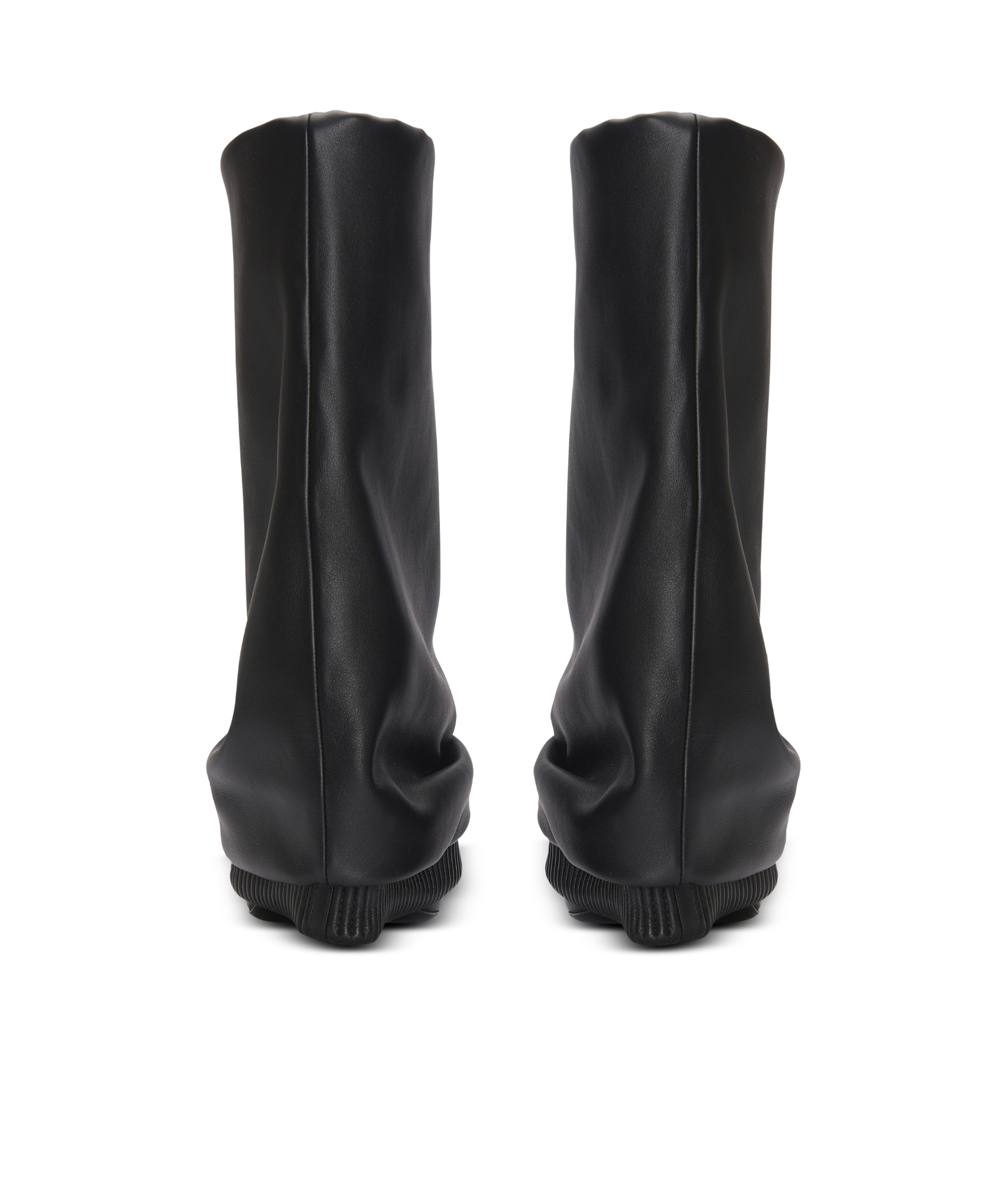 Shop Balmain Calfskin Trouser Boots In Black