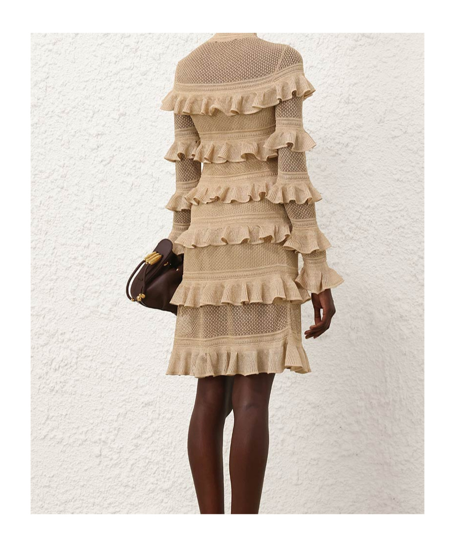 Shop Zimmermann Illuminate Metallic Frill Mini