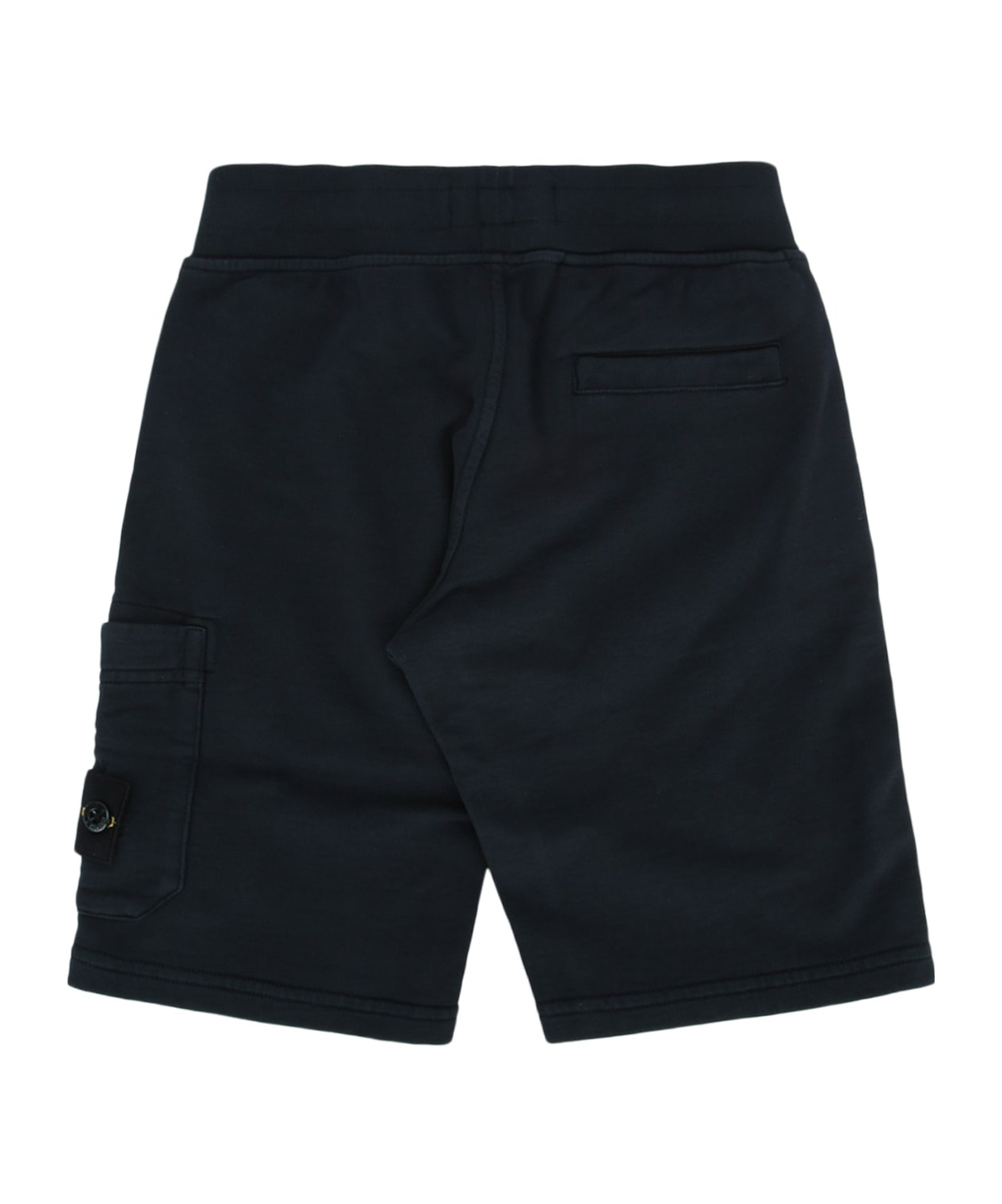 Stone Island Elastic Waist Shorts In Blue