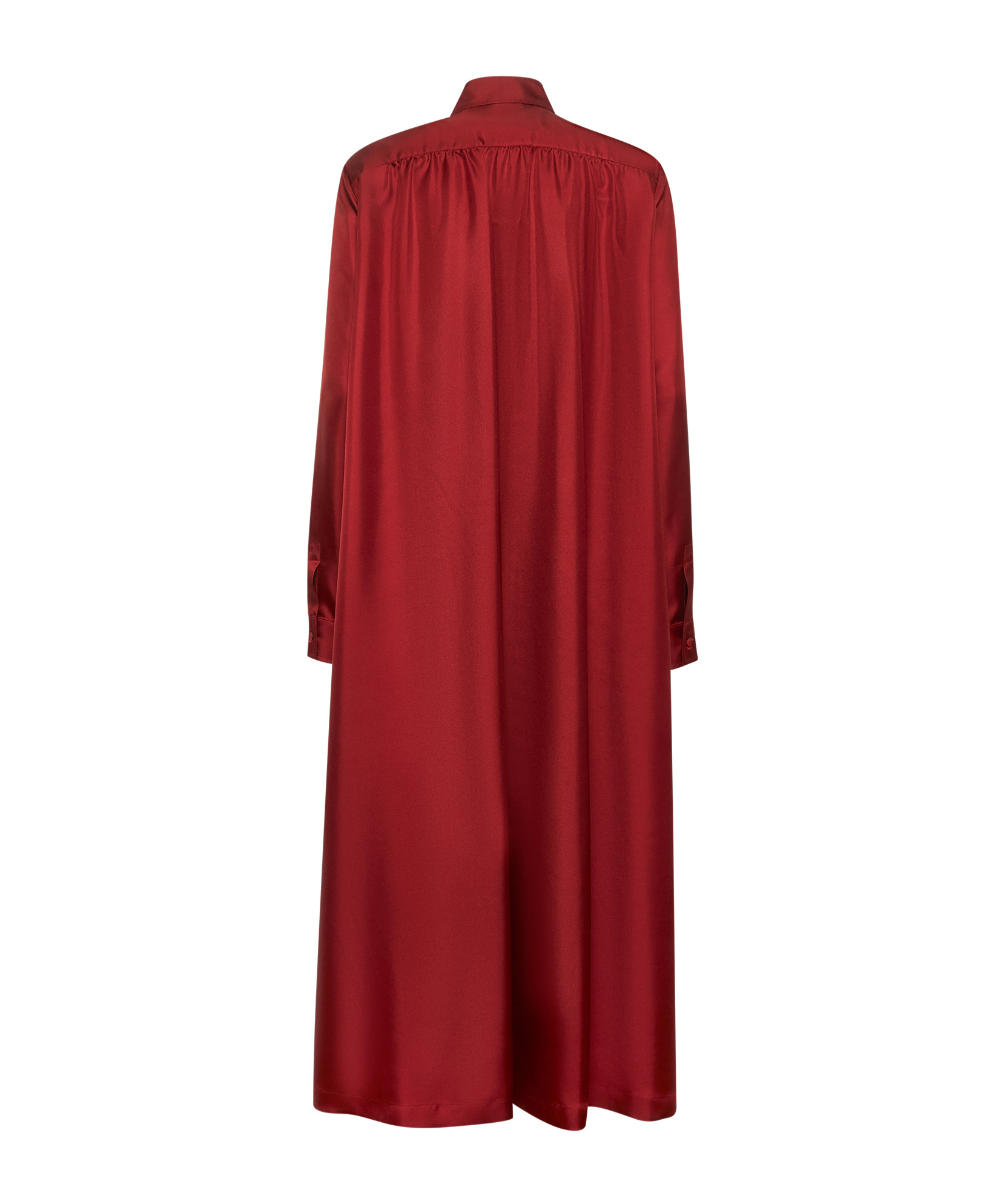 Max Mara Women Red Crusca Silk Shirt Dress In Red