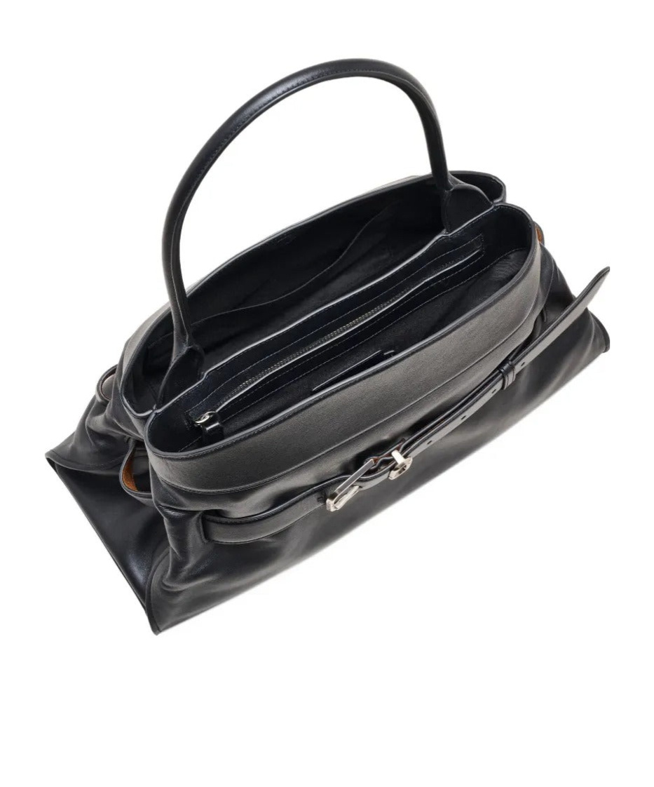 Marc Jacobs The Satchel Leather Shoulder Bag In Black