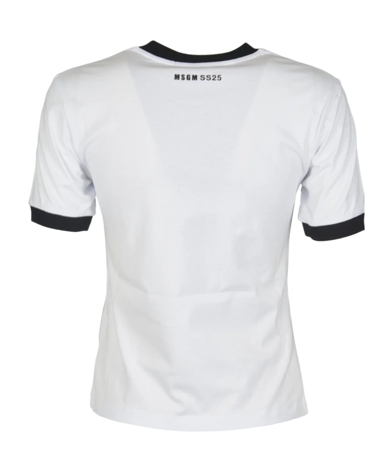 Msgm Printed Jersey T-shirt In White