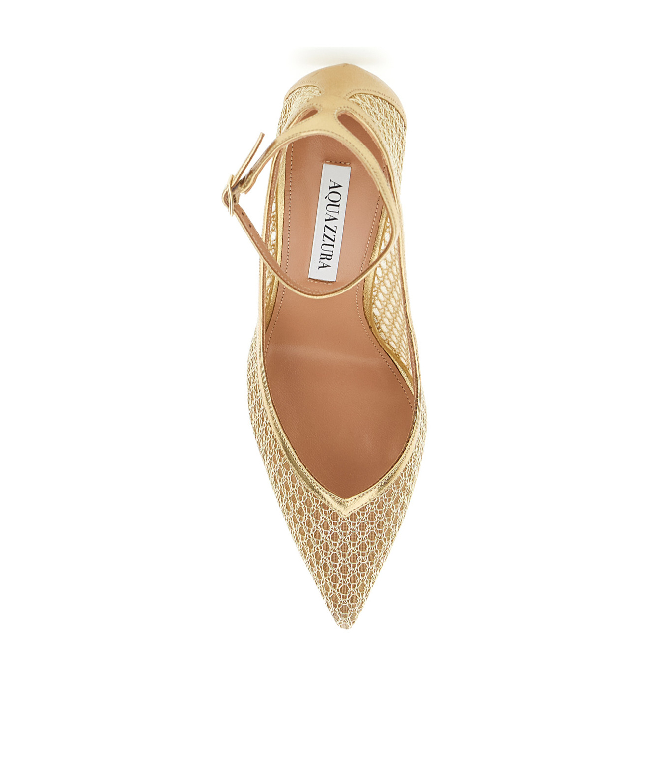 Aquazzura Asha Mesh Pumps In Nude