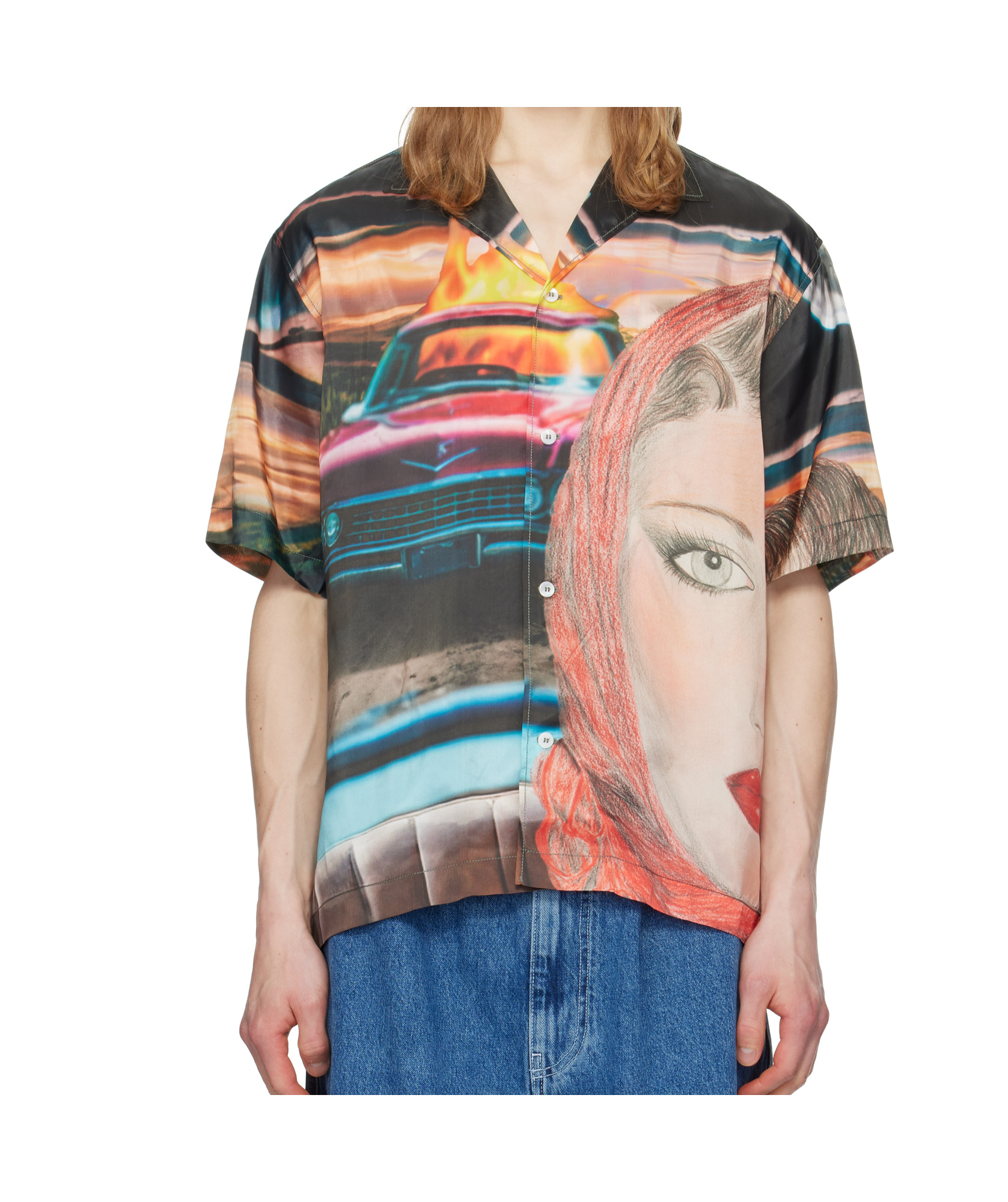Sunnei Multicolor Shortsleeve T-shirt In Nude