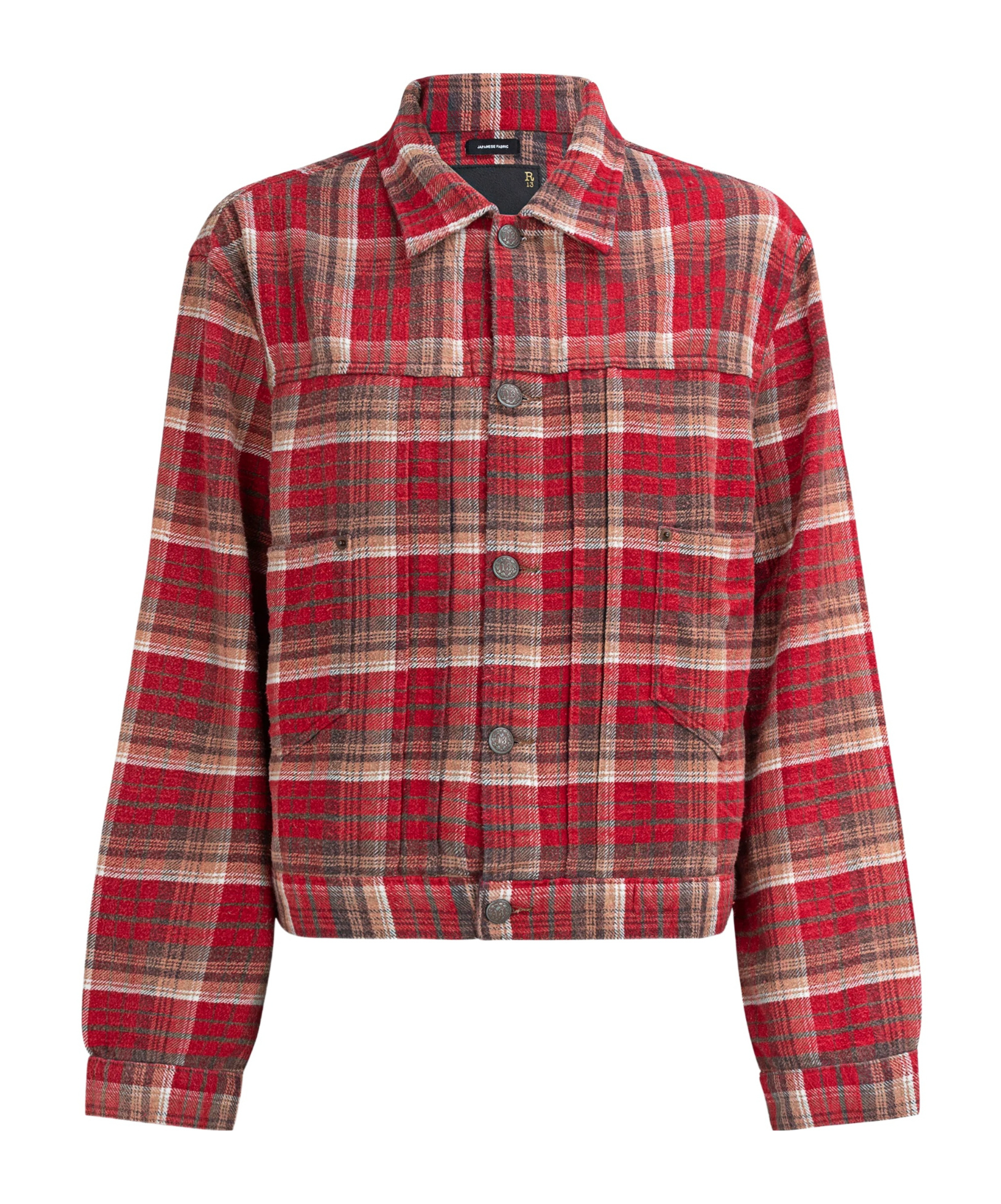 R13 Long-sleeved Plaid Jacket In Multi