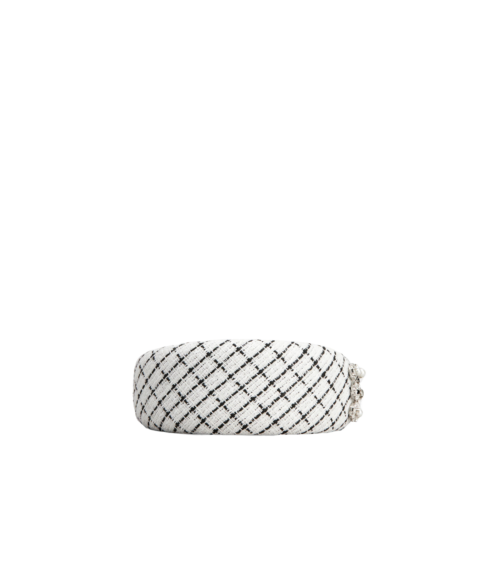 Roger Vivier Tweed Efflorence Hair Band In White