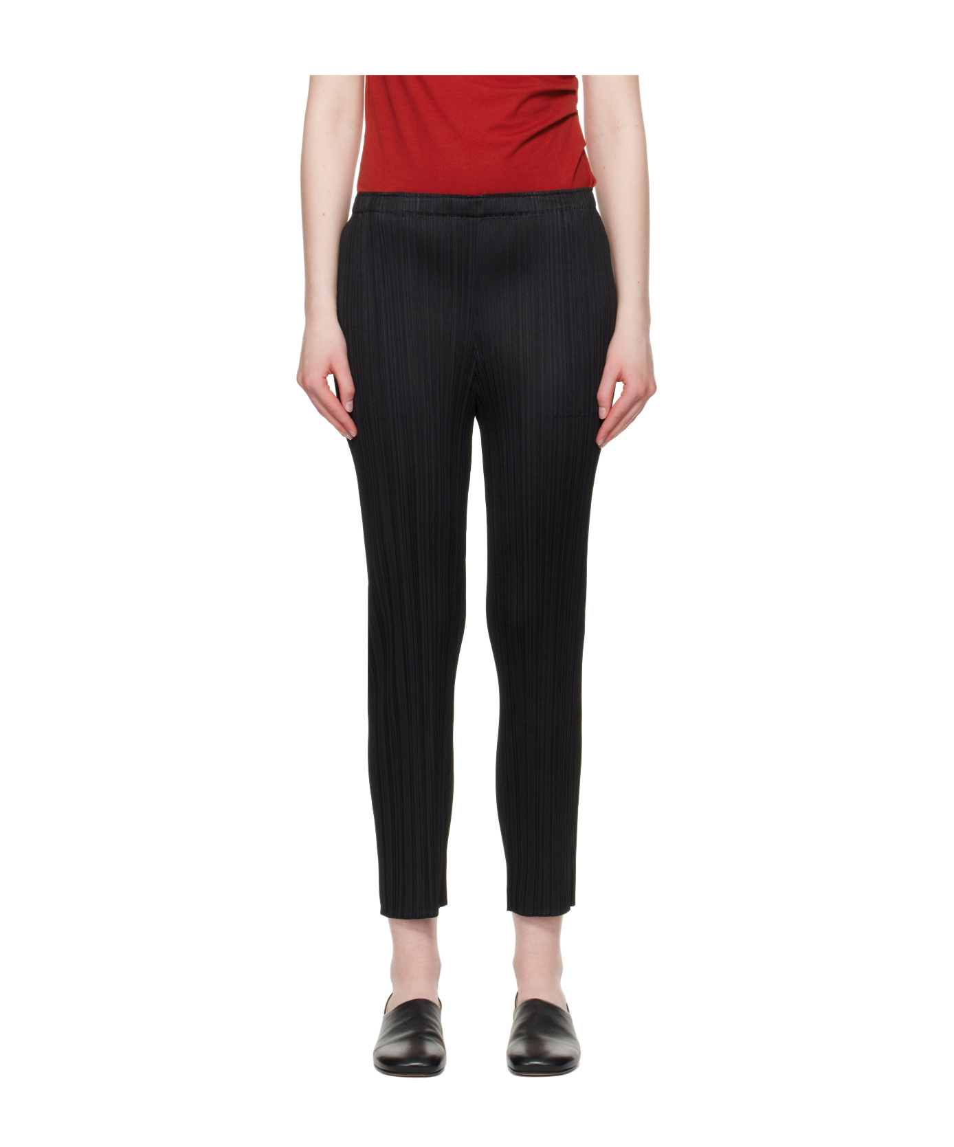 Issey Miyake Pleated Trousers In Black