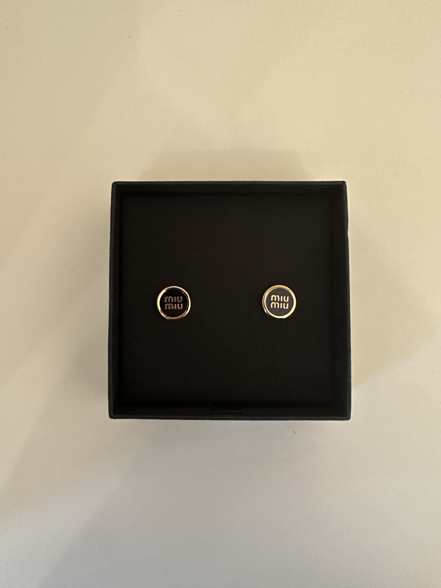 Miu Miu Enameled Metal Earrings