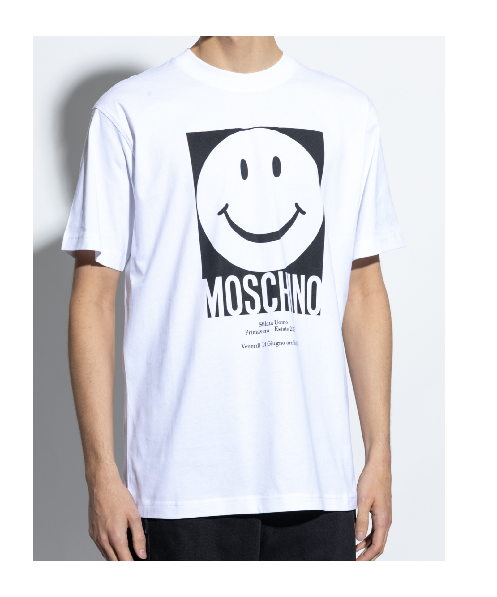 Moschino 'smiley Print T-shirt In White