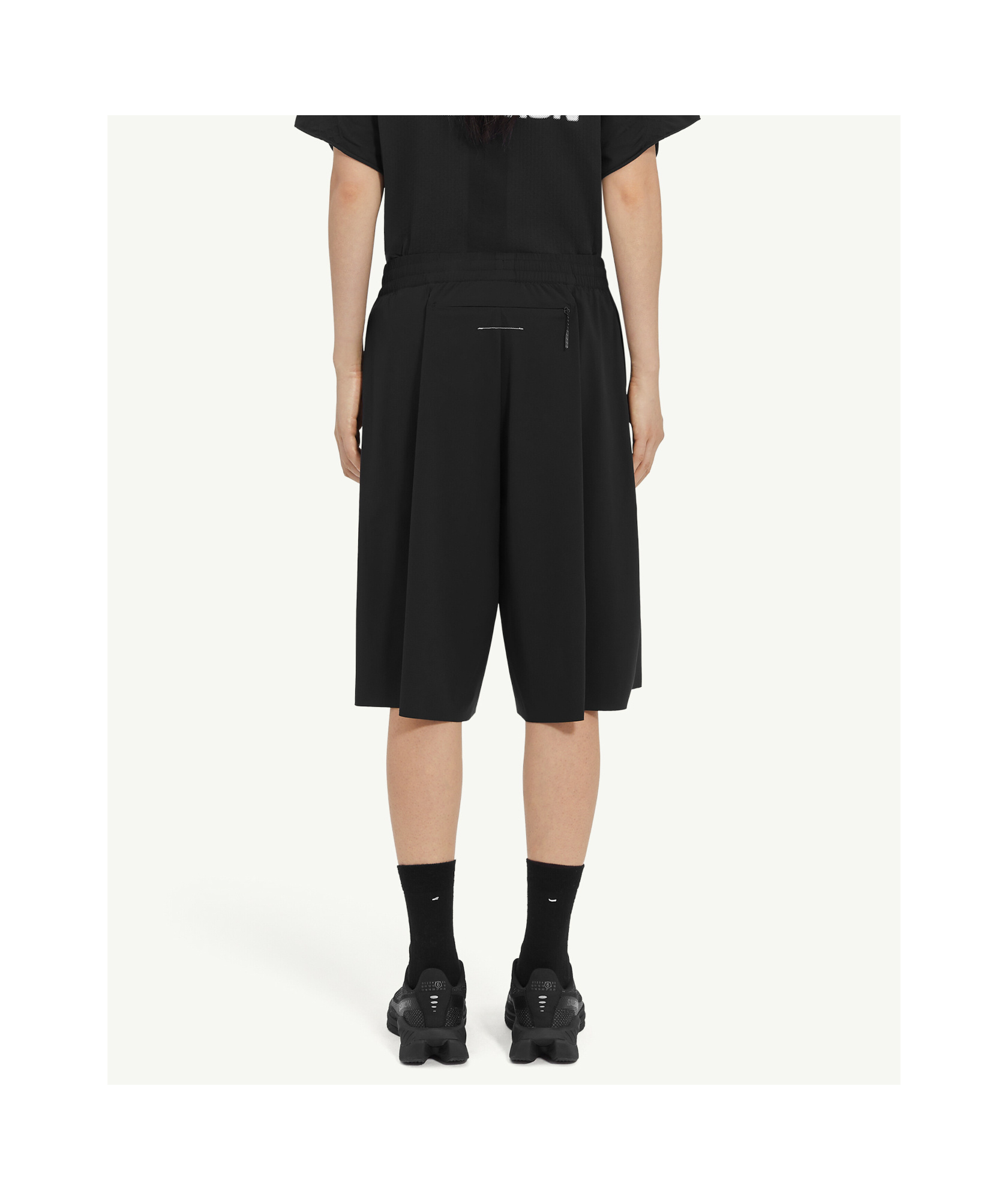 Mm6 Maison Margiela Black Salomon Edition Running Shorts In Black