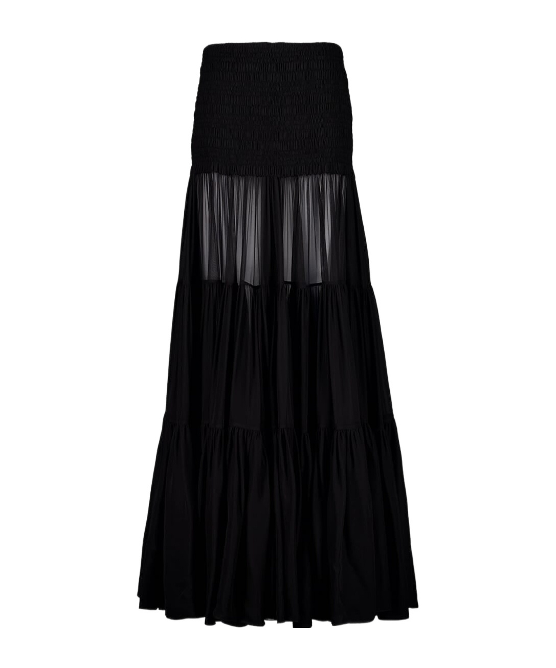 Saint Laurent Ruffled Skirt In Black