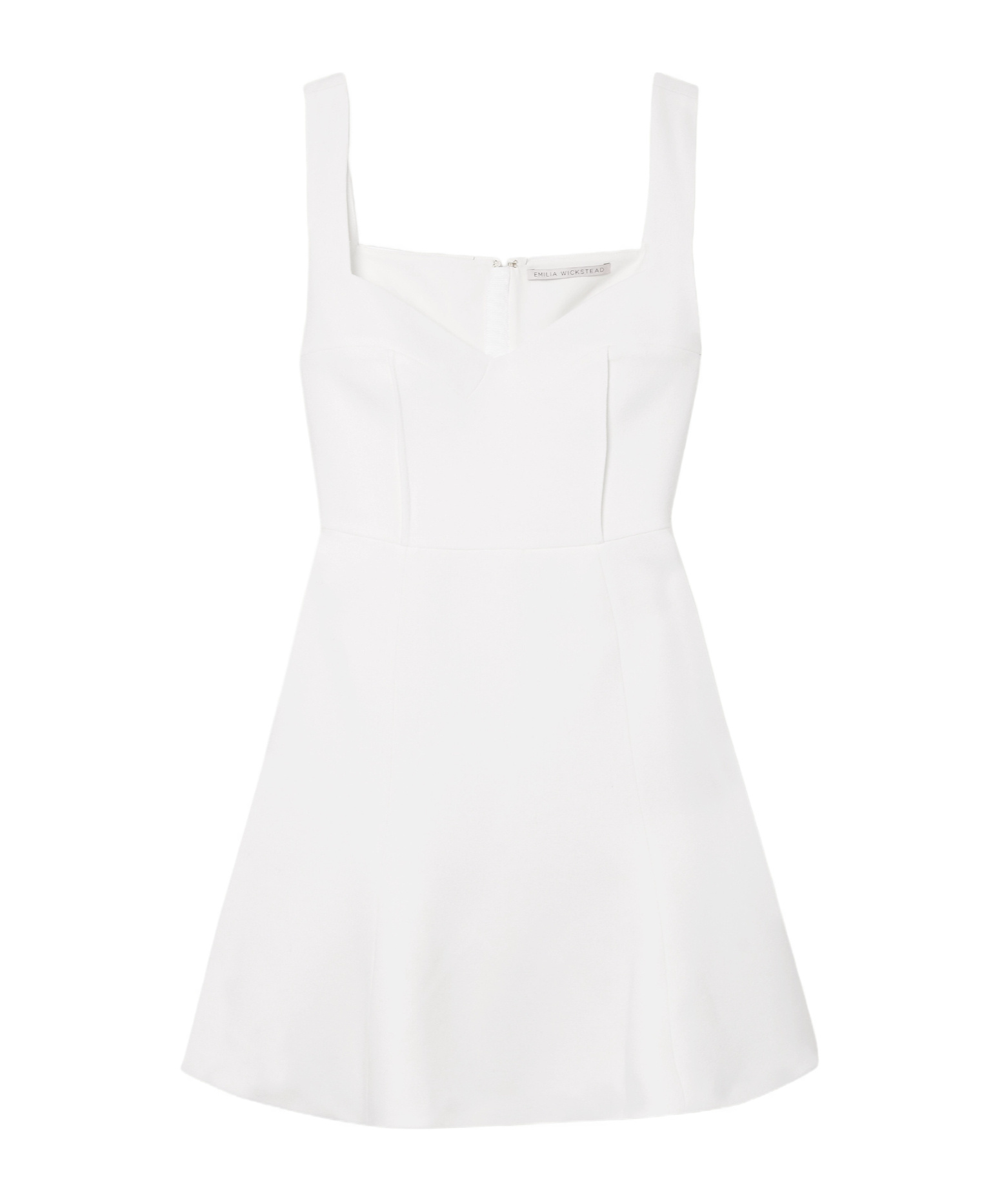 Emilia Wickstead Printed Wool Crepe Dress In White