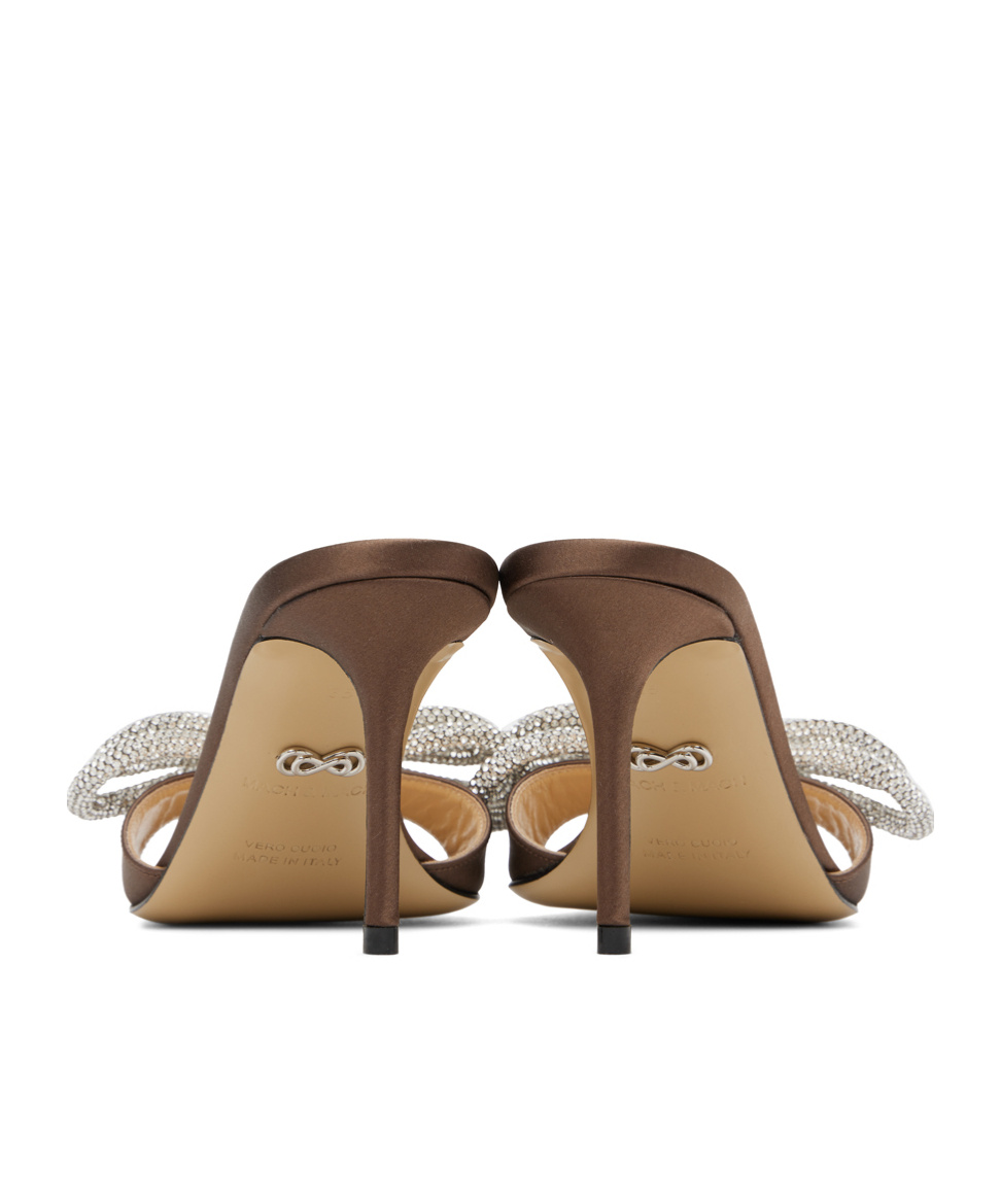 MACH&MACH DOUBLE BOW SATIN SANDALS