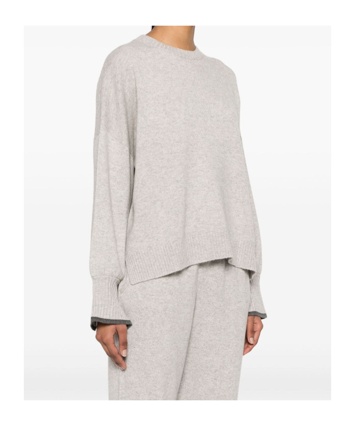 Brunello Cucinelli Mélange Cashmere Jumper In White