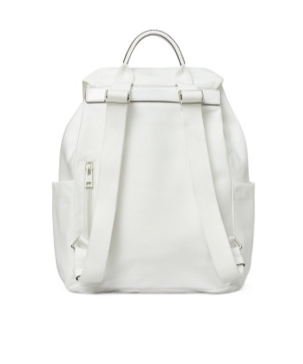 Tory Burch Virgina Nylon Backpack In White