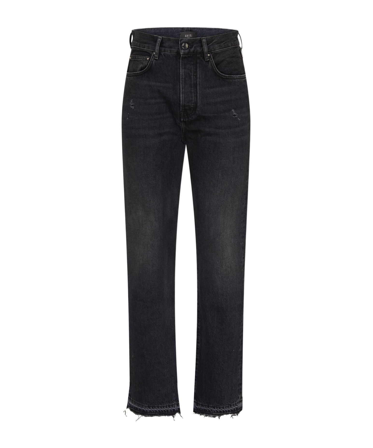 Amiri Straight Cut Loose Jeans In Black