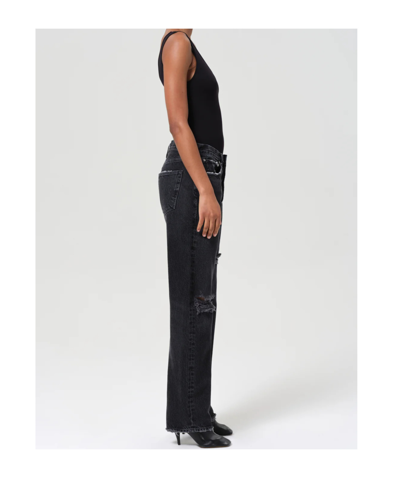Agolde High-waisted Jeans In Black