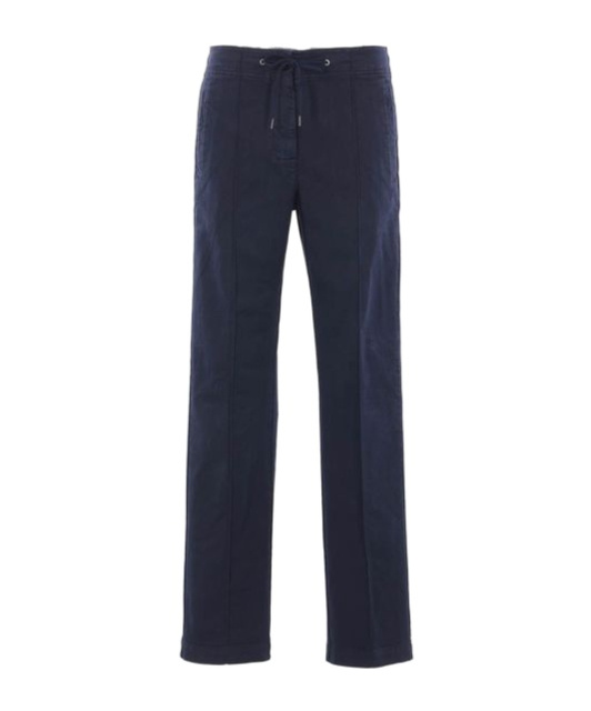 Aspesi Drawstring Straight-leg Trousers In Blue