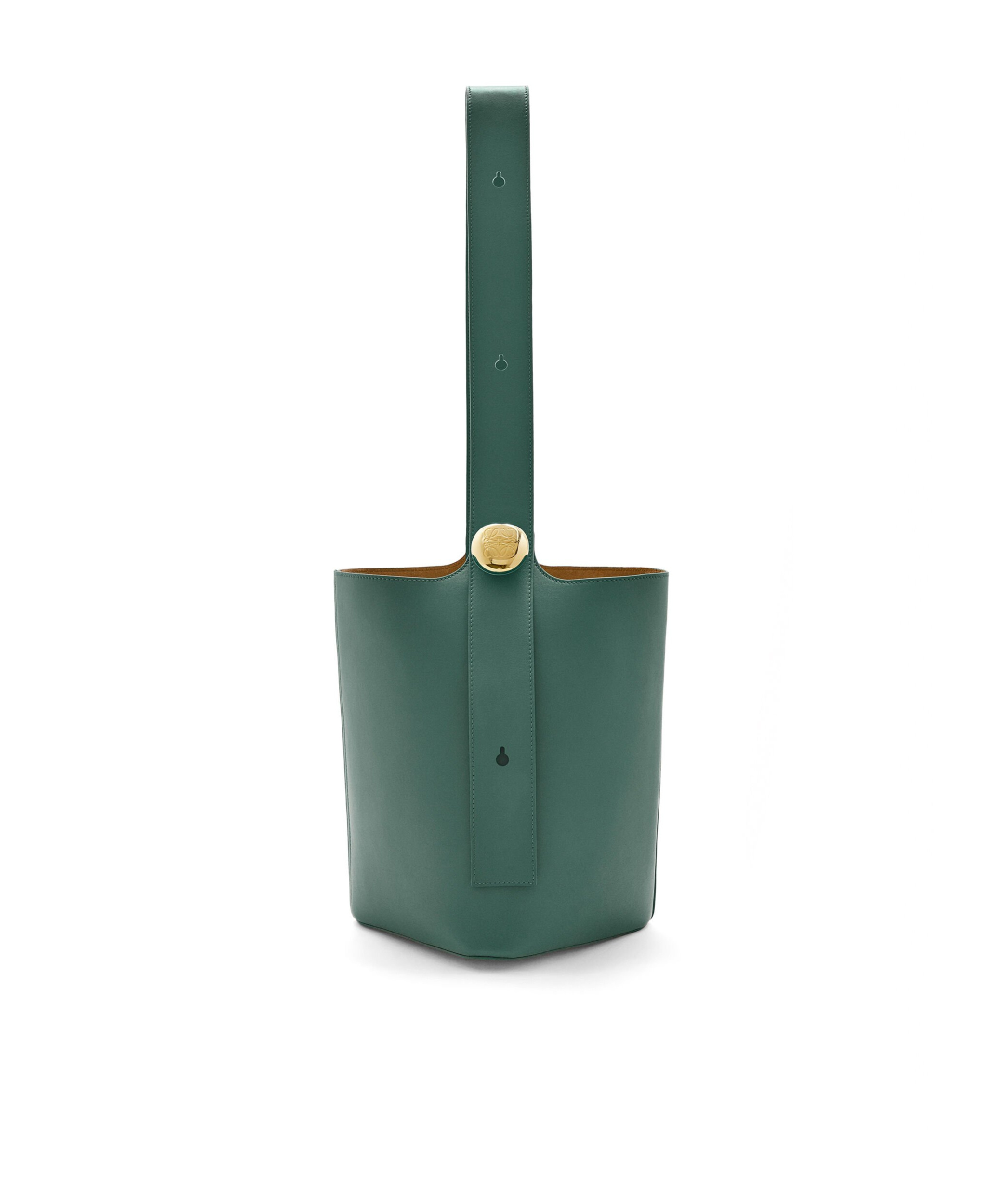 Loewe Mini Puzzle Leather Shoulder Bag In Green