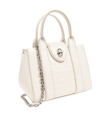 Marc Jacobs The Turnlock Crossbody Tote Bag In White