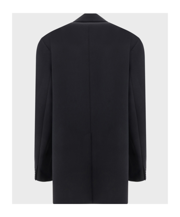 P.a.r.o.s.h Wool Single-breasted Blazer Jacket In Black