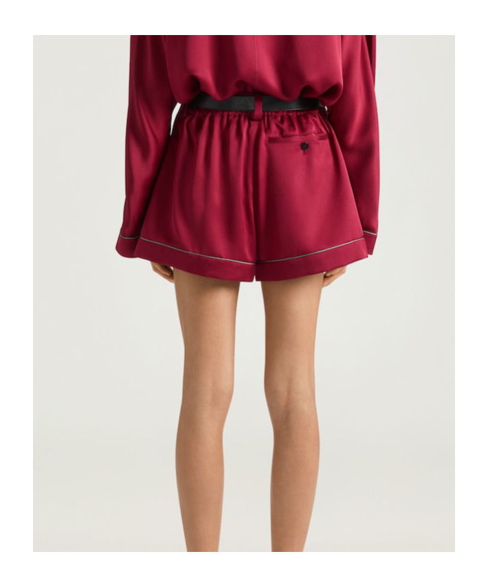Givenchy Shorts In Silk In Red Cherry