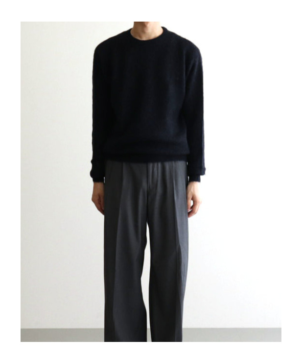 Auralee Long-sleeved Sweater In Black