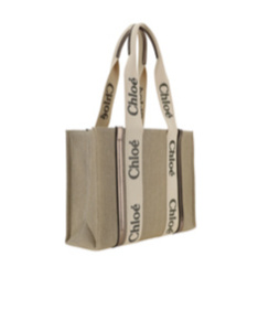 Chloé Woody Shoulder Bag In Nude