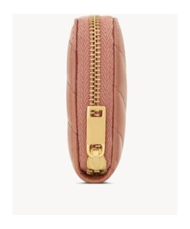 Saint Laurent Cassandre Zip Wallet In Pink