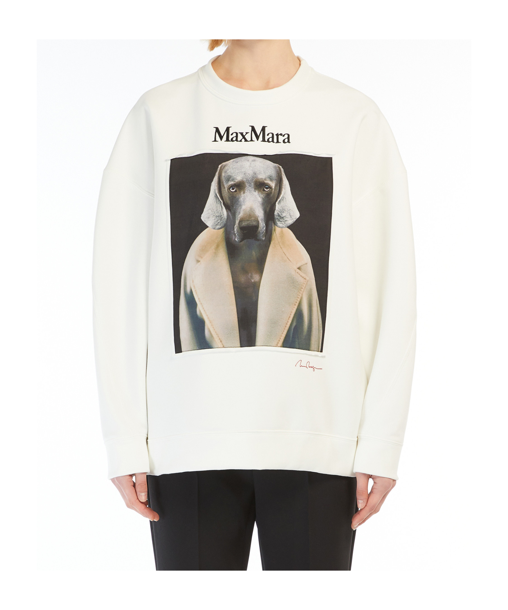 Max Mara Long-sleeved Sweater In White