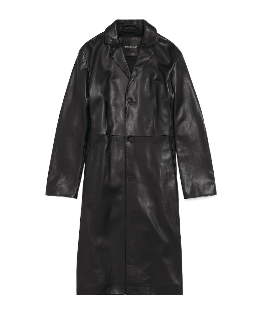 Balenciaga Women's Fitted Coat In Black In Black