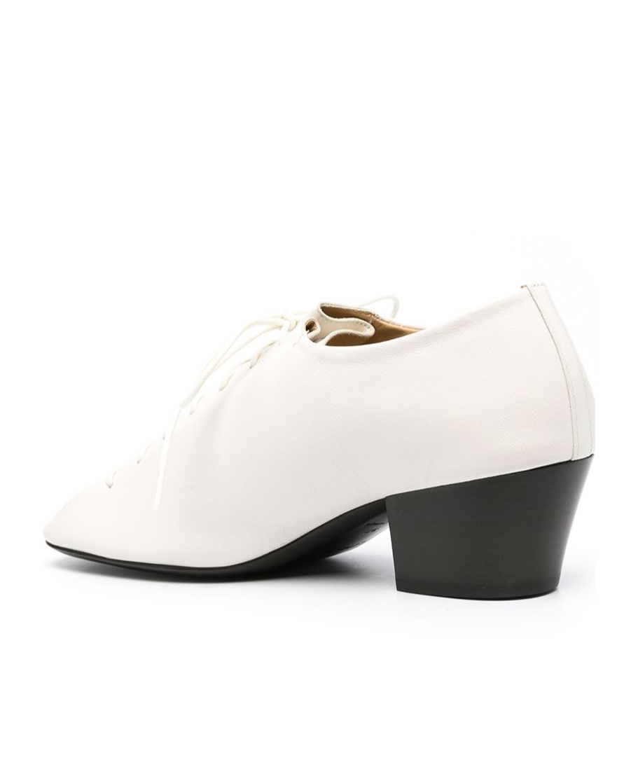 Lemaire Lace-up Tapered Heel Pumps In White