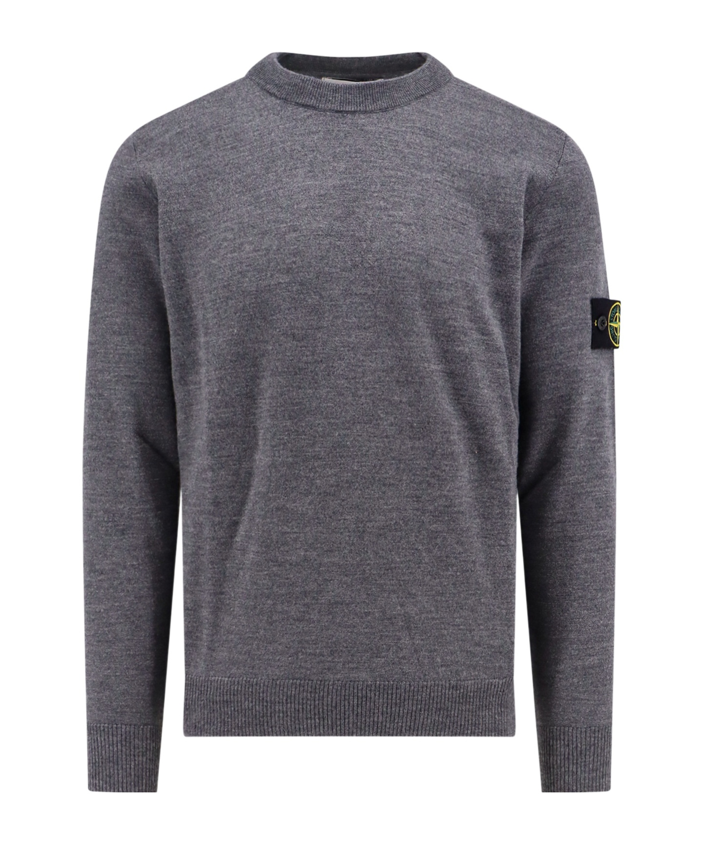 Stone Island Compass-badge Sweater In Gray