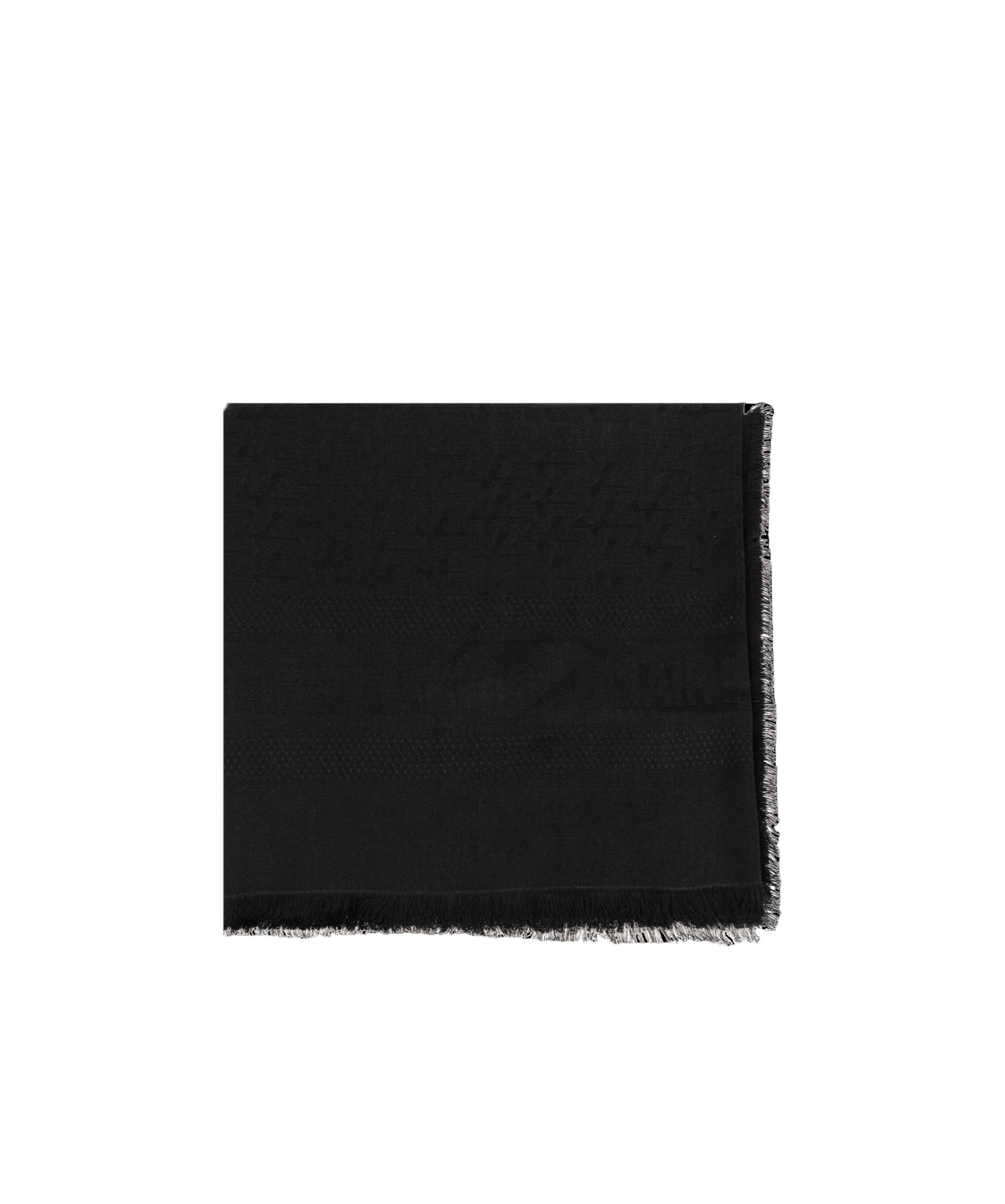 ZADIG & VOLTAIRE PATTERNED-JACQUARD FRAYED SCARF 