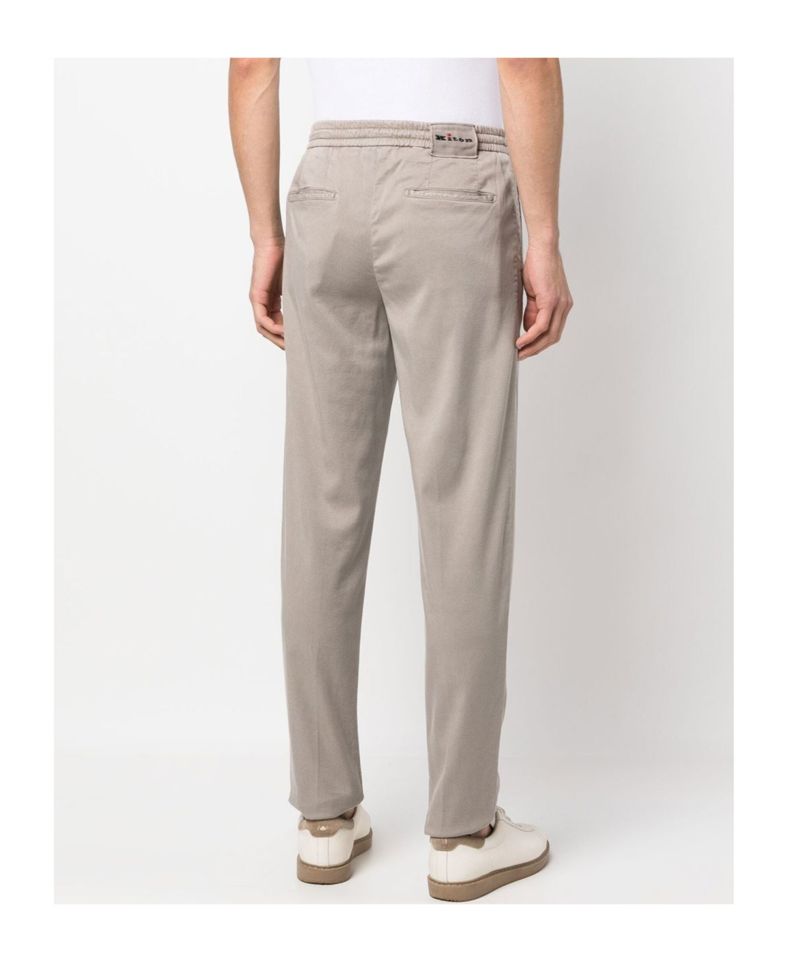 Kiton Trousers Featuring Front Pleats And Belt Loops