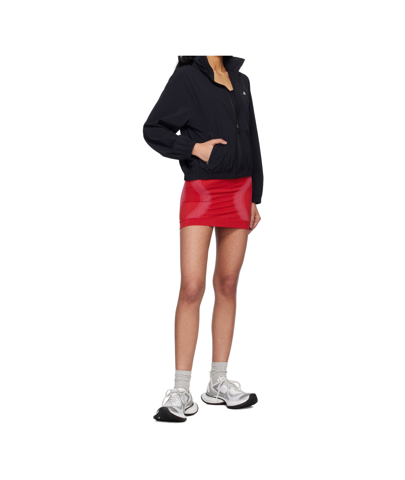 Misbhv Elastic Waist Skirt In Coral Red