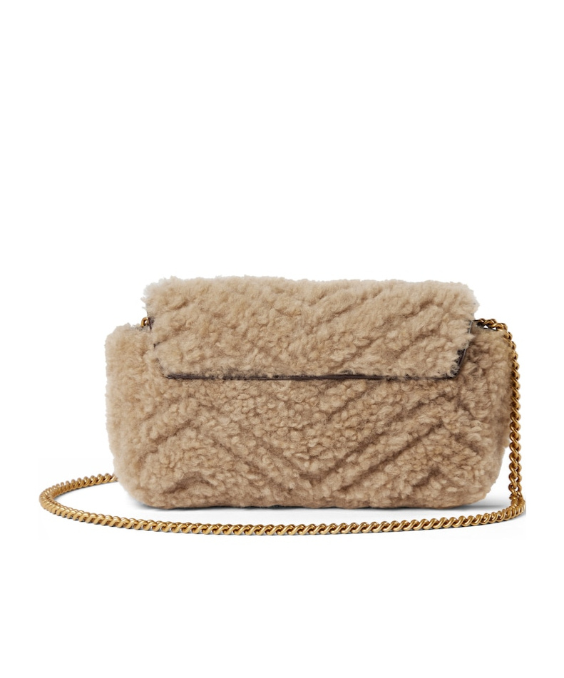 Shop Gucci Mini Gg Marmont Bag In Nude