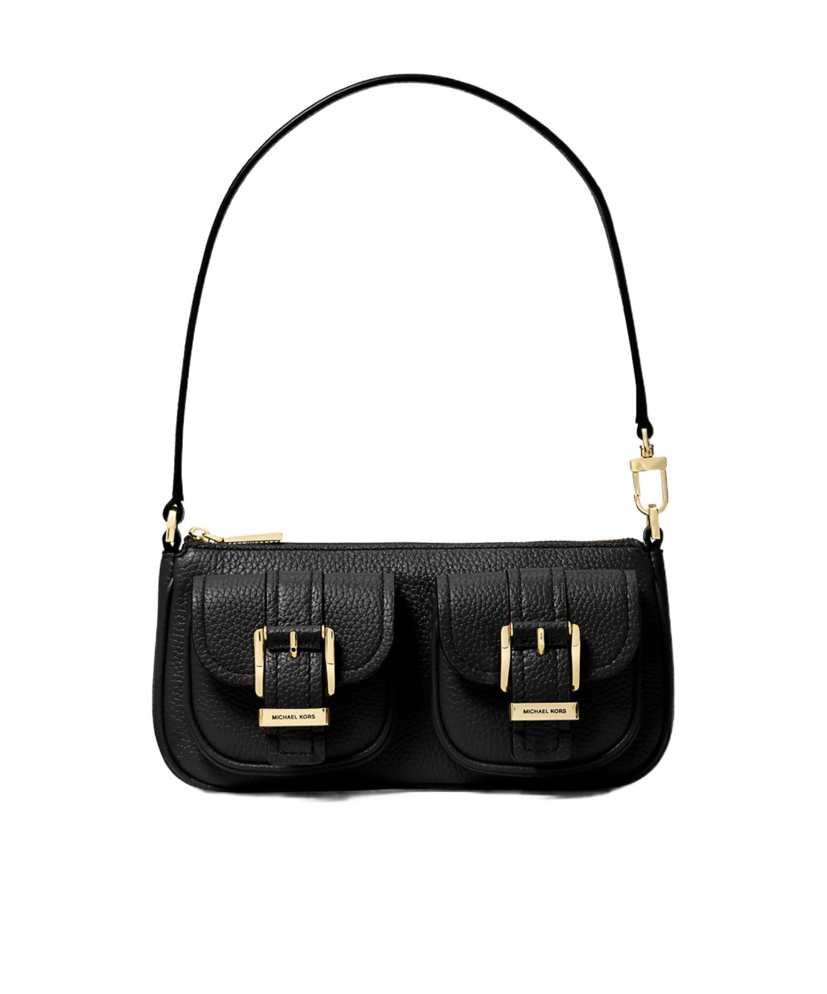 Shop Michael Michael Kors Small Zoe Leather Shoulder Bag In Black