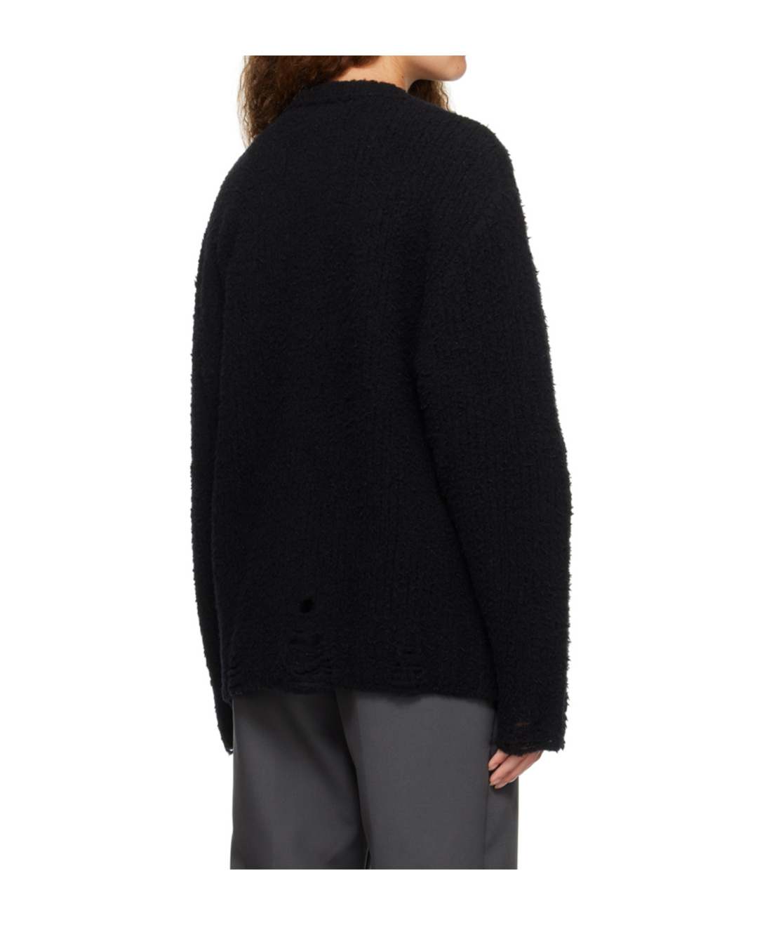 Song For The Mute Black Oversized Sweater In Black