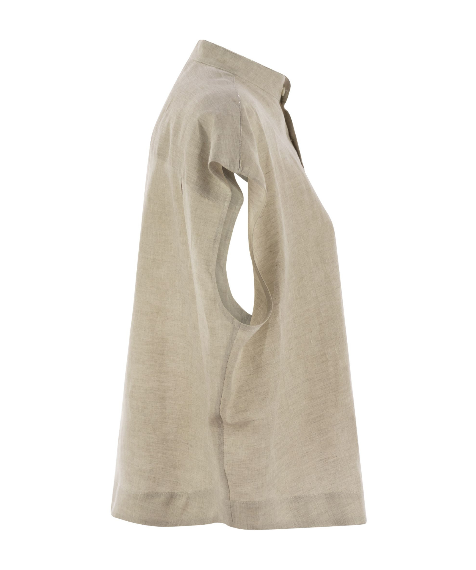 Fabiana Filippi Stand-up Collar Shirt In Nude