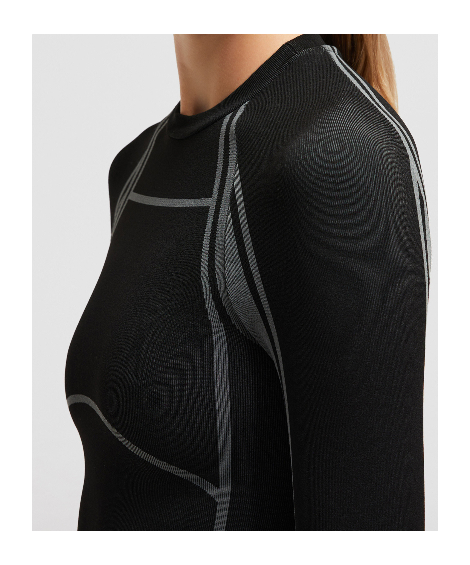 Moncler Long-sleeved T-shirt In Black