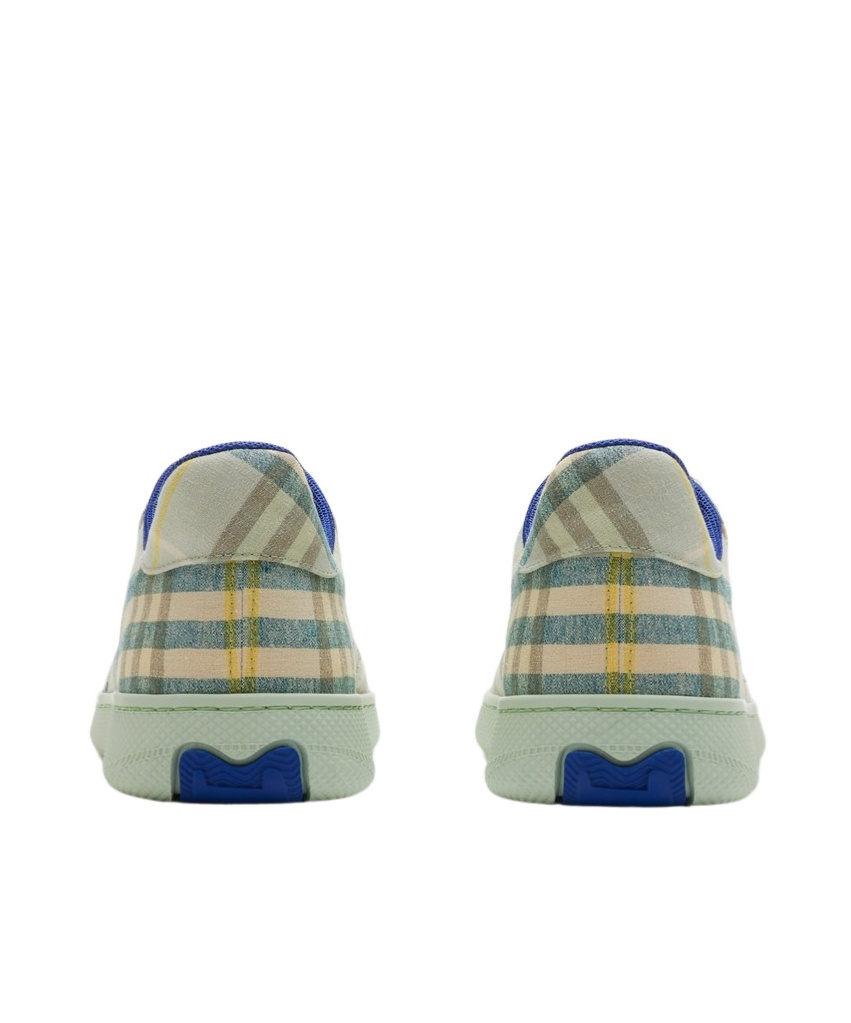 Burberry Terrace Check Sneaker In Gray