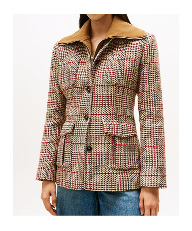 Tommy Hilfiger Regular Fit Tweed Single Breasted Blazer In Multi