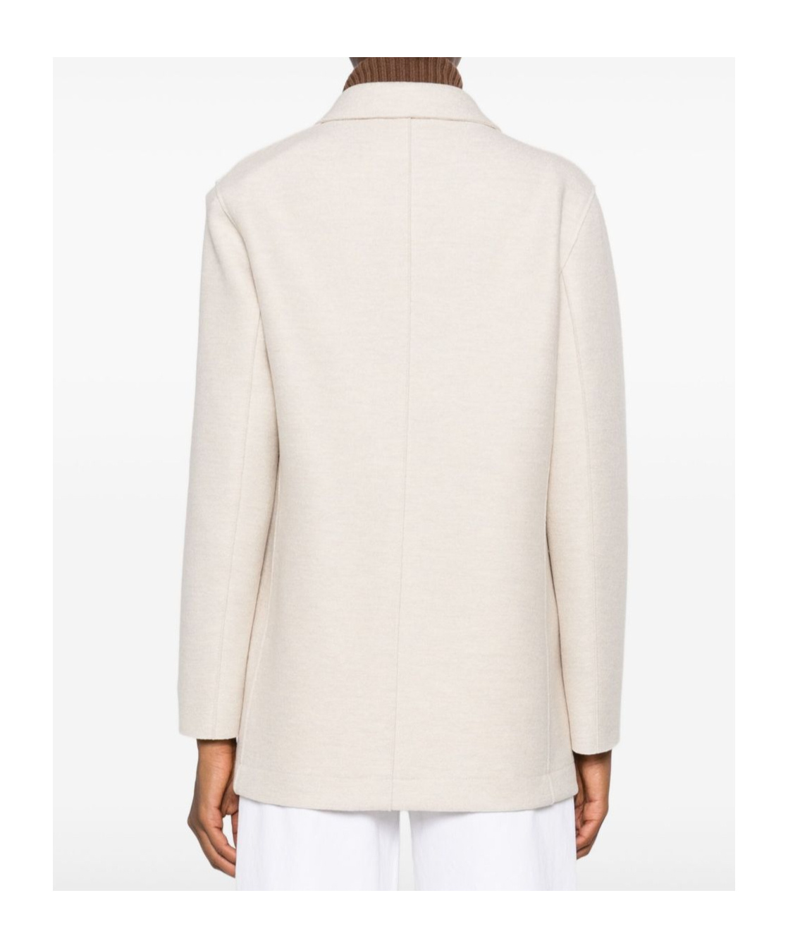 Harris Wharf London Double-breasted Gold Buttoned Coat In Multi